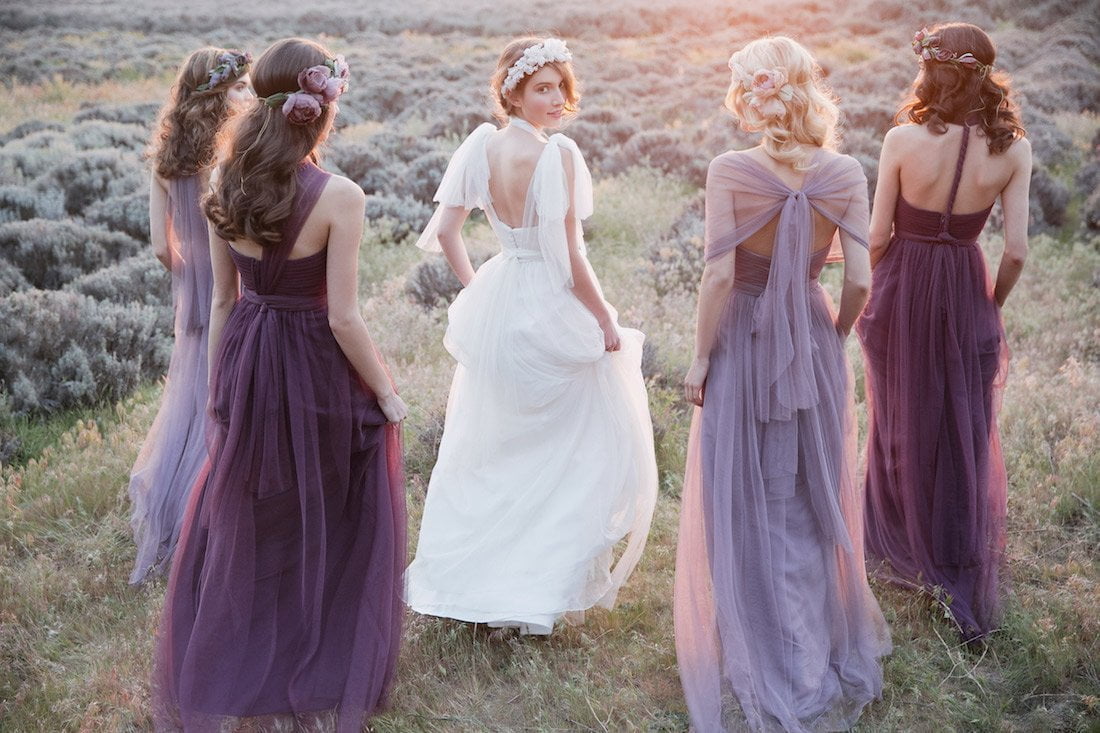 Purple Bridesmaids Dresses Inspiration