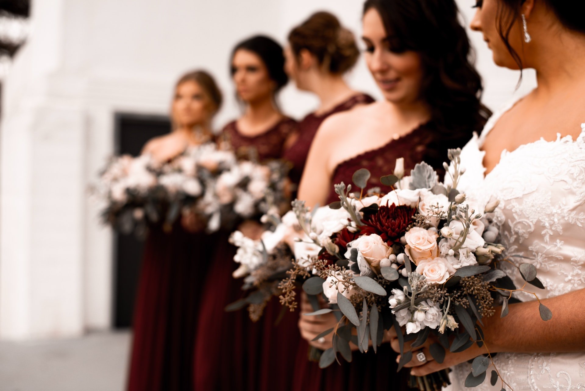 Burgundy Bridesmaids Dress Inspiration