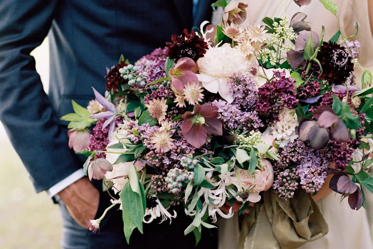 Aubergine and Olive Bouquet Inspiration