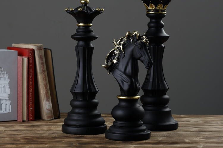 Black Decorative Chess Pieces