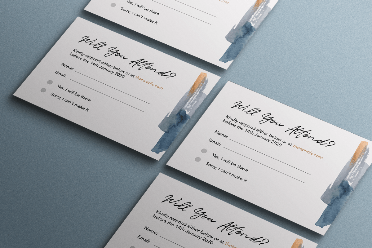 Taxidis Wedding RSVP Card